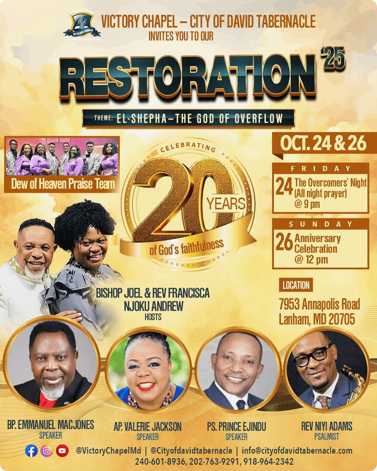 Upcoming events at City of David Tabernacle - photo 1